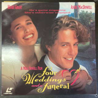 Four Weddings And A Funeral LaserDisc (VG+/VG+) -komedia/draama-