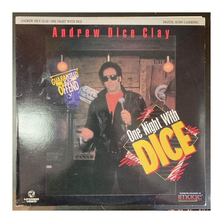 Andrew Dice Clay - One Night With Dice LaserDisc (VG+/VG) -komedia-