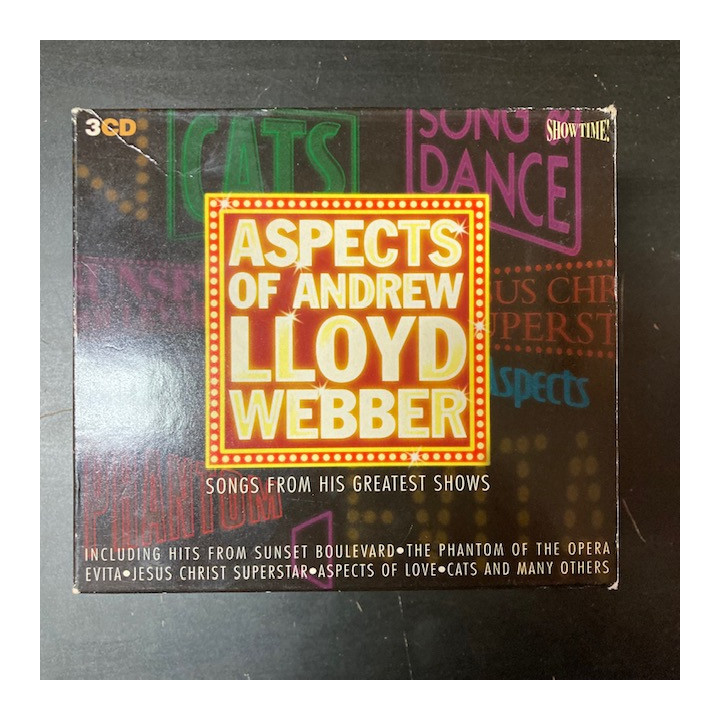 Andrew Lloyd Webber - Aspects Of Andrew Lloyd Webber 3CD (VG-M-/VG+) -musikaali-