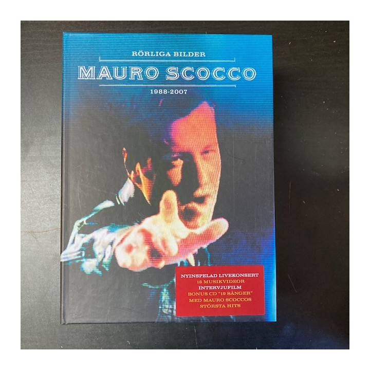 Mauro Scocco - Rörliga bilder 1988-2007 DVD+CD (VG+-M-/M-) -pop rock-