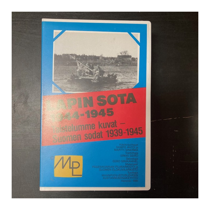 Lapin sota 1944-1945 VHS (VG+/M-) -dokumentti-