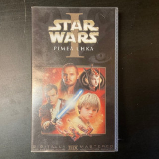 Star Wars I - Pimeä uhka VHS (VG+/M-) -seikkailu/sci-fi-
