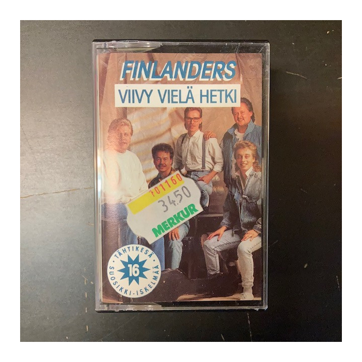 Finlanders - Viivy vielä hetki C-kasetti (VG+/M-) -iskelmä-