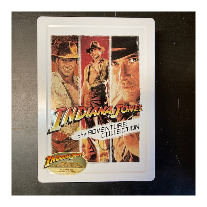 Indiana Jones - The Adventure Collection (steelbook) 3DVD (VG+-M-/M-) -seikkailu-