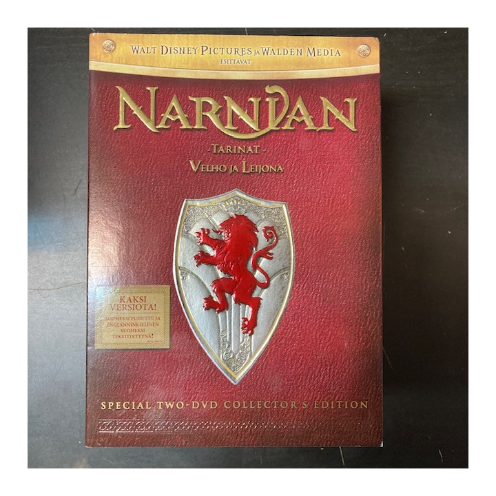 Narnian tarinat - Velho ja leijona (collector's edition) 2DVD (VG+/VG+) -seikkailu-
