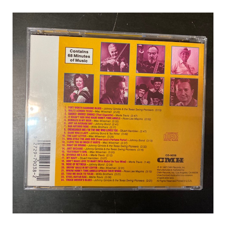 V/A - Johnny Gimble's Texas Honky-Tonk Hits CD (VG+/M-)