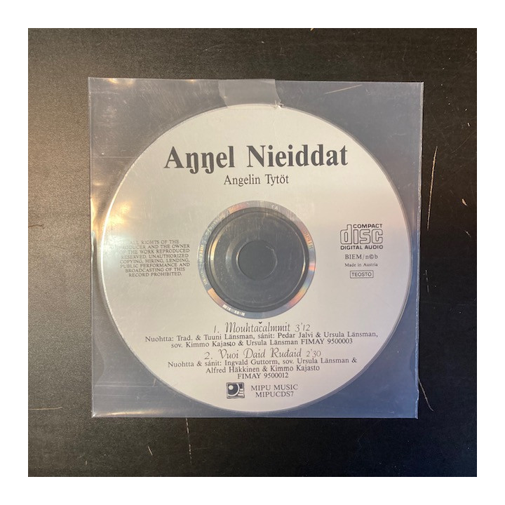 Annel Nieiddat / Angelin Tytöt - Mouhtacalmmit CDS (VG+/-) -folk-