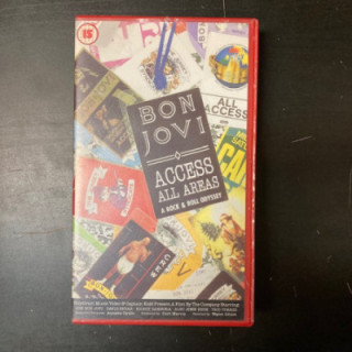 Bon Jovi - Access All Areas (A Rock & Roll Odyssey) VHS (VG+/M-) -dokumentti- (ei suomenkielistä tekstitystä)