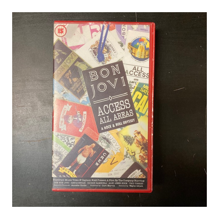 Bon Jovi - Access All Areas (A Rock & Roll Odyssey) VHS (VG+/M-) -dokumentti- (ei suomenkielistä tekstitystä)