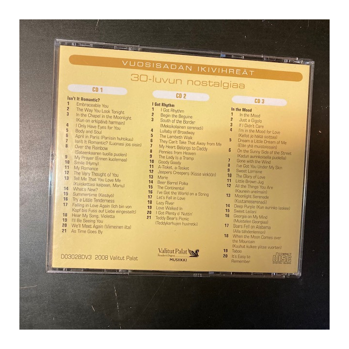 V/A - Vuosisadan ikivihreät (30-luvun nostalgiaa) 3CD (VG+-M-/M-)