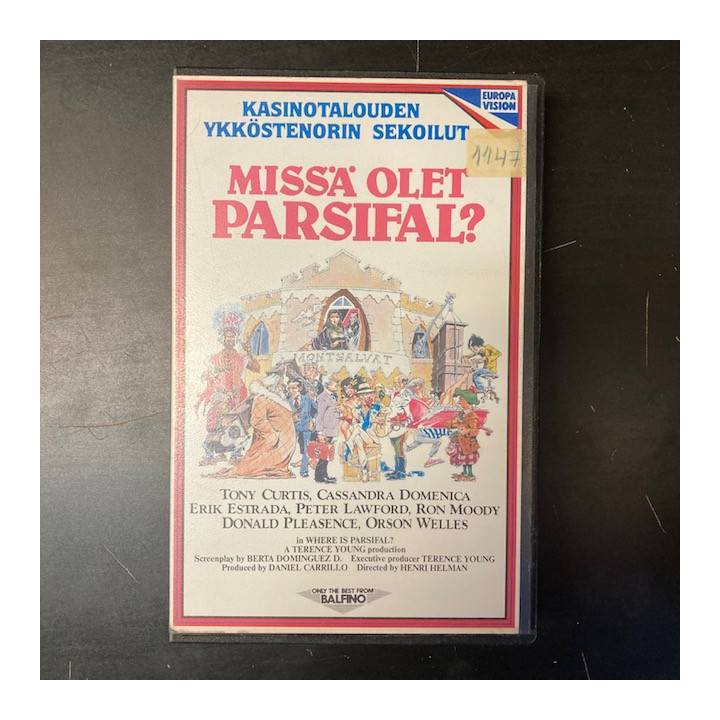 Missä olet Parsifal? VHS (VG+/VG+) -komedia-
