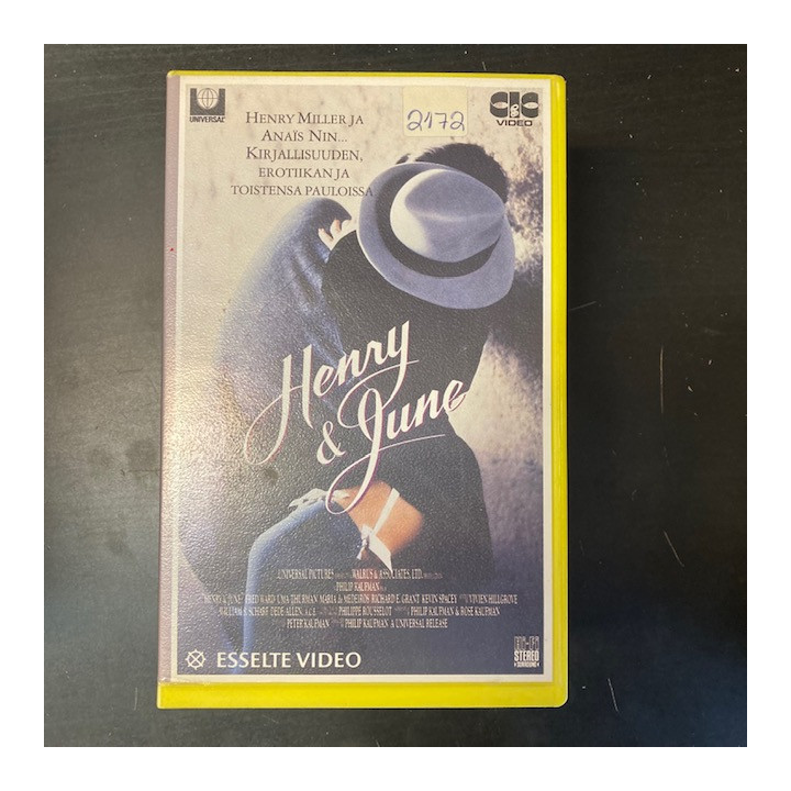 Henry & June VHS (VG+/VG+) -draama-