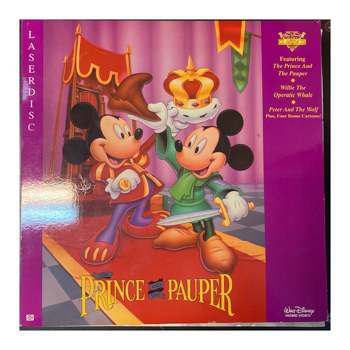 Prince And The Pauper LaserDisc (VG-VG+/VG+) -animaatio-