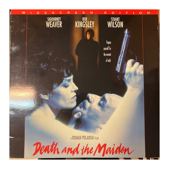 Death And The Maiden LaserDisc (VG+/VG+) -jännitys/draama-