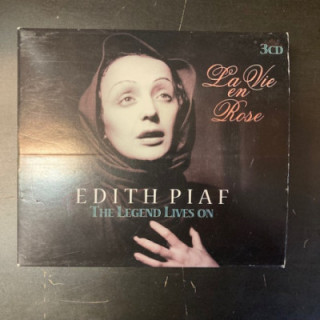 Edith Piaf - The Legend Lives On 3CD (VG+/VG) -pop-