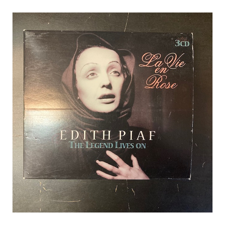 Edith Piaf - The Legend Lives On 3CD (VG+/VG) -pop-