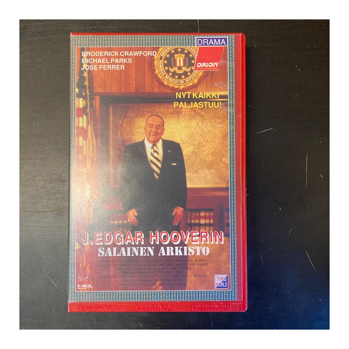 J.Edgar Hooverin salainen arkisto VHS (VG+/M-) -draama-