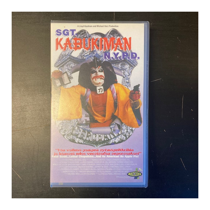 Sgt. Kabukiman N.Y.P.D. VHS (VG+/M-) -toiminta/komedia-