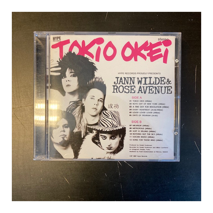 Jann Wilde & Rose Avenue - Tokio Okei CD (M-/M-) -glam pop-