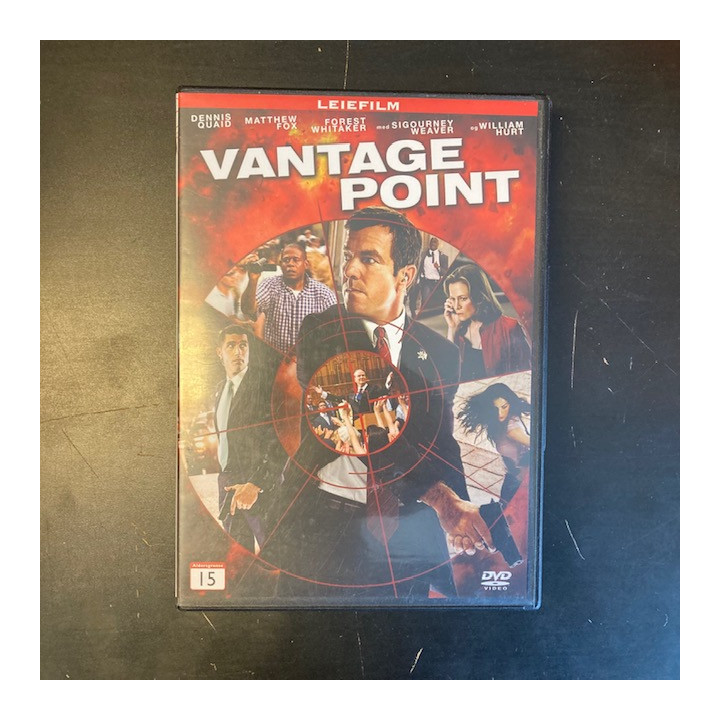 Vantage Point - askeleen edellä DVD (VG+/M-) -toiminta-