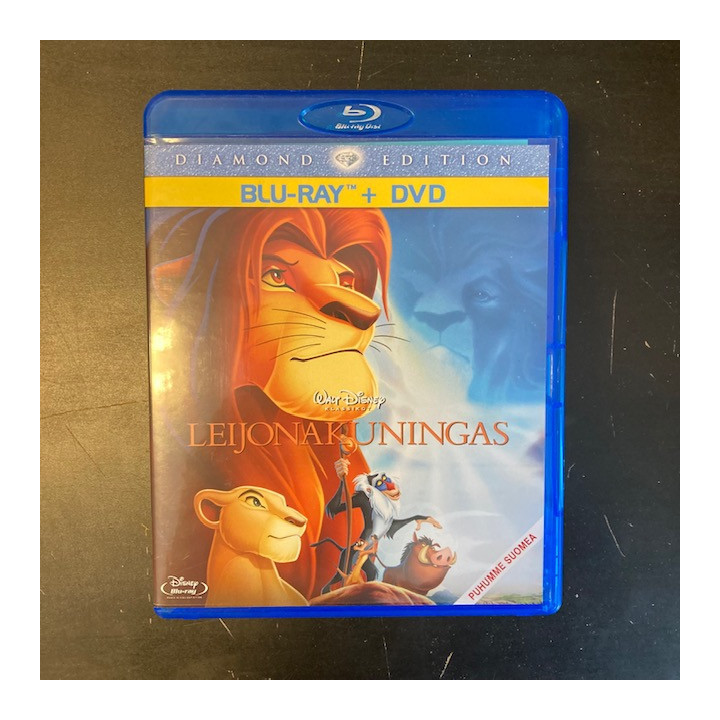 Leijonakuningas (diamond edition) Blu-ray+DVD (VG-M-/M-) -animaatio-