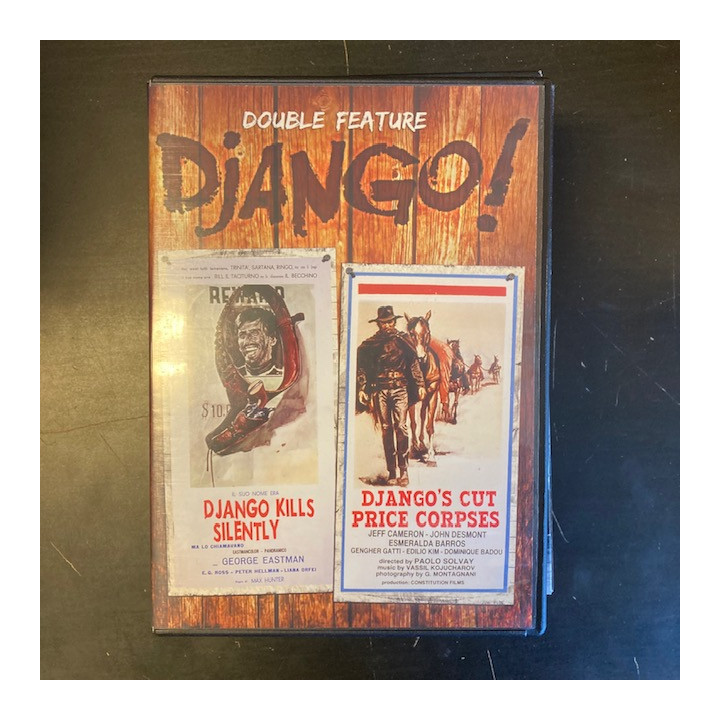 Django Kills Silently / Django's Cut Price Corpses DVD (VG/M-) -western- (R1 NTSC/ei suomenkielistä tekstitystä)