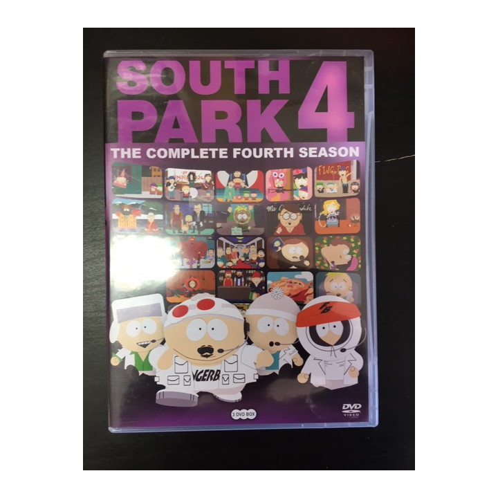 South Park - Kausi 4 3DVD (VG+-M-/M-) -tv-sarja-