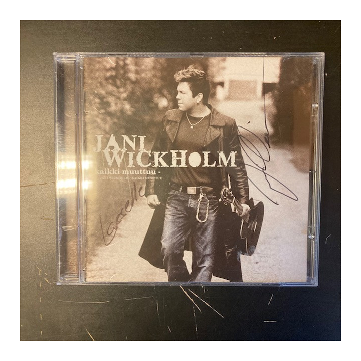 Jani Wickholm - Kaikki muuttuu (nimikirjoituksella) CD (M-/M-) -pop rock-