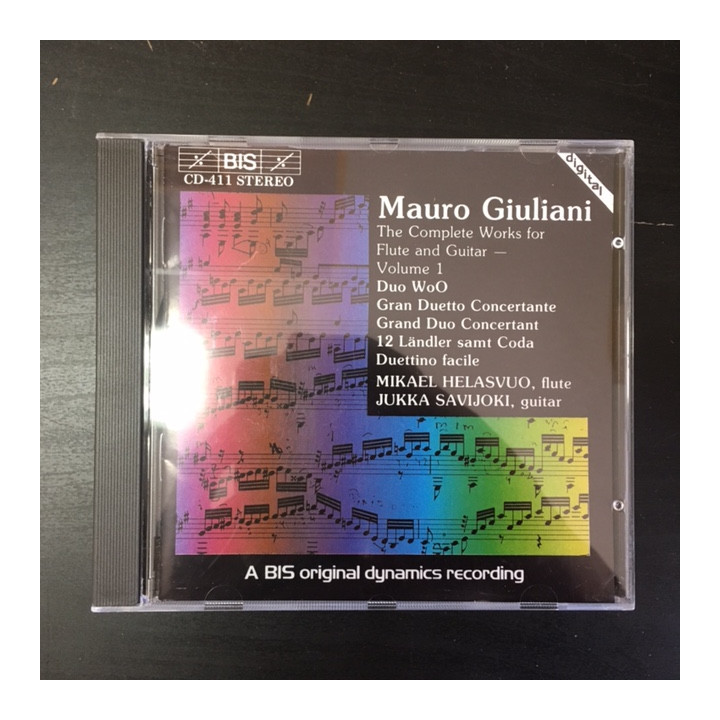 Mikael Helasvuo & Jukka Savijoki - Giuliani: The Complete Works For Flute And Guitar Volume 1 CD (VG+/M-) -klassinen-