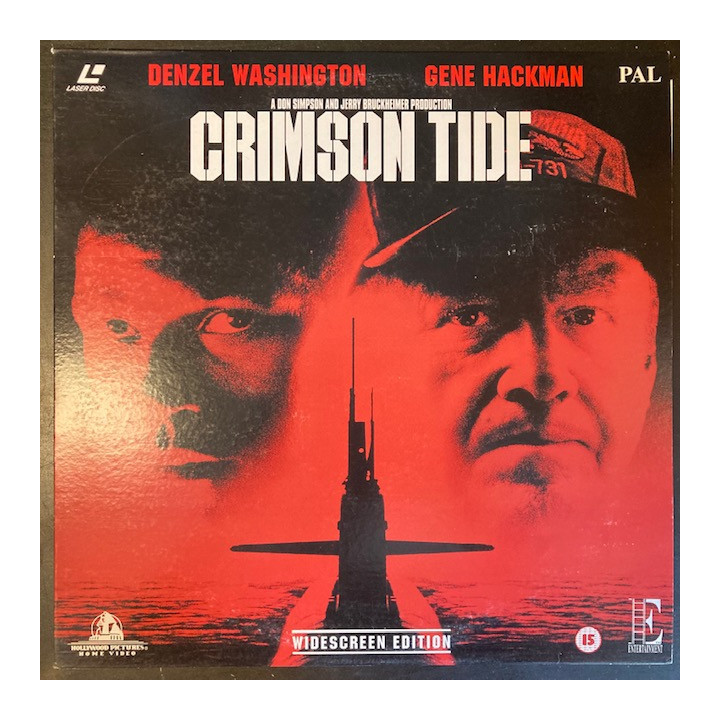 Crimson Tide LaserDisc (VG+/VG+) -toiminta/jännitys-