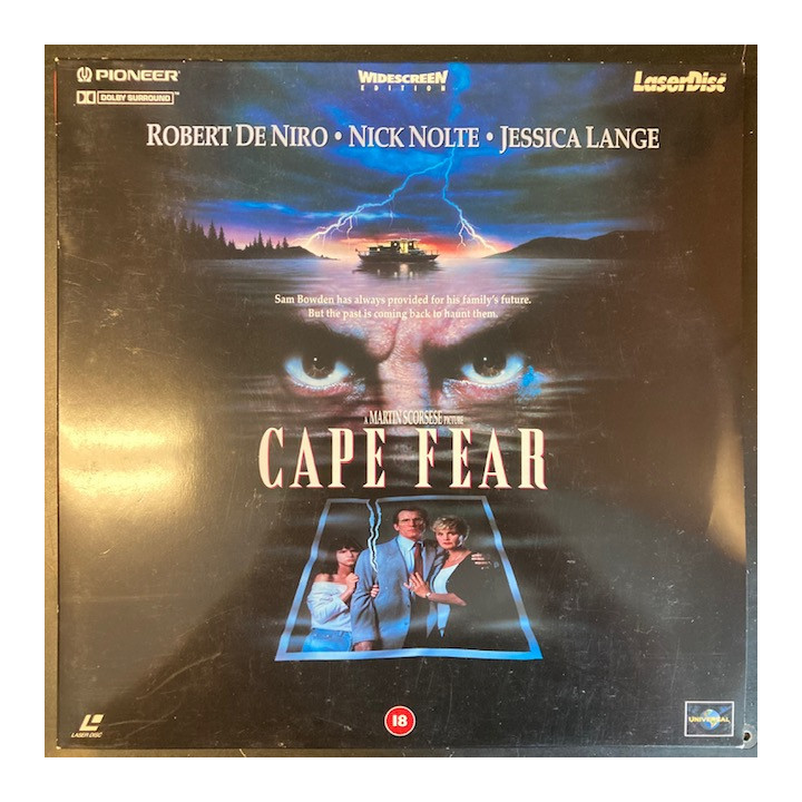 Cape Fear (1991) LaserDisc (VG+/VG+) -jännitys-