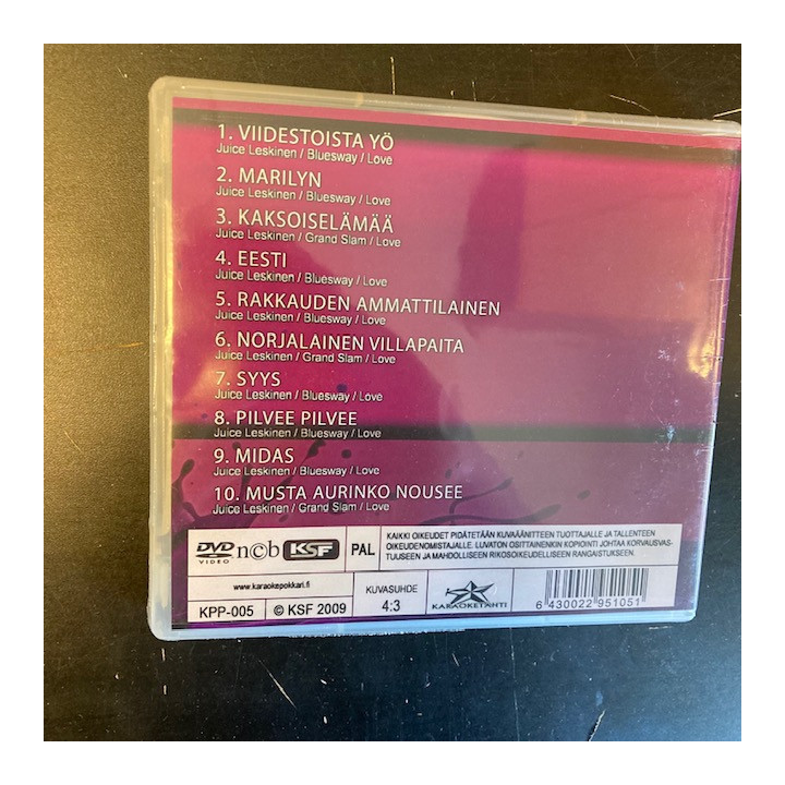 Karaokepokkari Pro 5 - Juice Leskinen parhaita DVD (avaamaton) -karaoke-