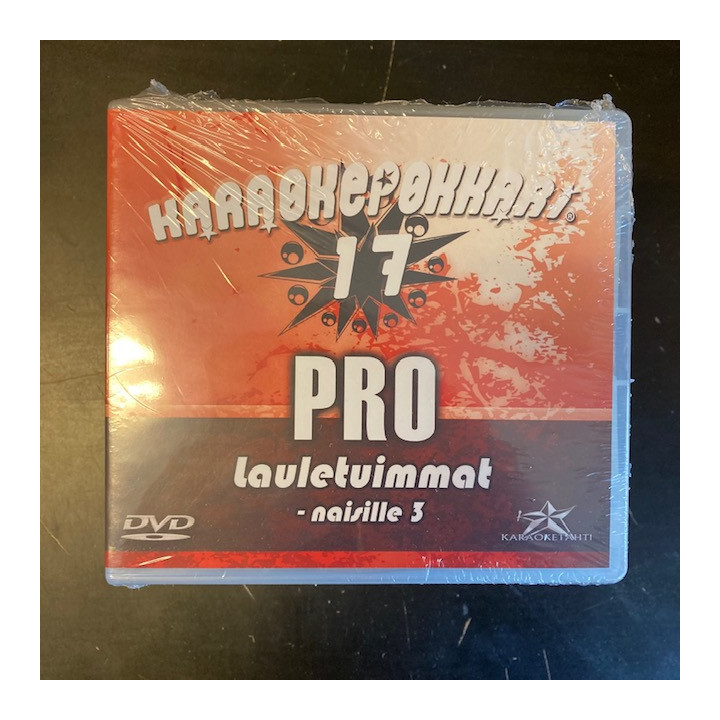 Karaokepokkari Pro 17 - Lauletuimmat naisille 3 DVD (avaamaton) -karaoke-