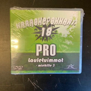 Karaokepokkari Pro 18 - Lauletuimmat miehille 3 DVD (avaamaton) -karaoke-
