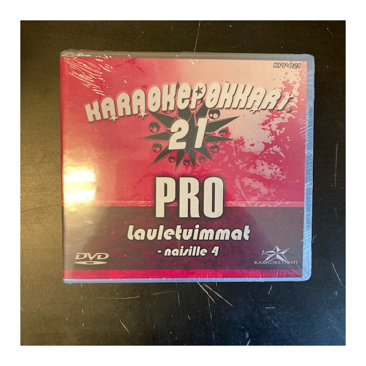 Karaokepokkari Pro 21 - Lauletuimmat naisille 4 DVD (avaamaton) -karaoke-