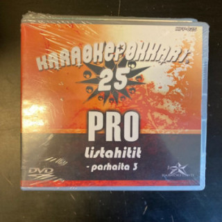 Karaokepokkari Pro 25 - Listahitit parhaita 3 DVD (avaamaton) -karaoke-