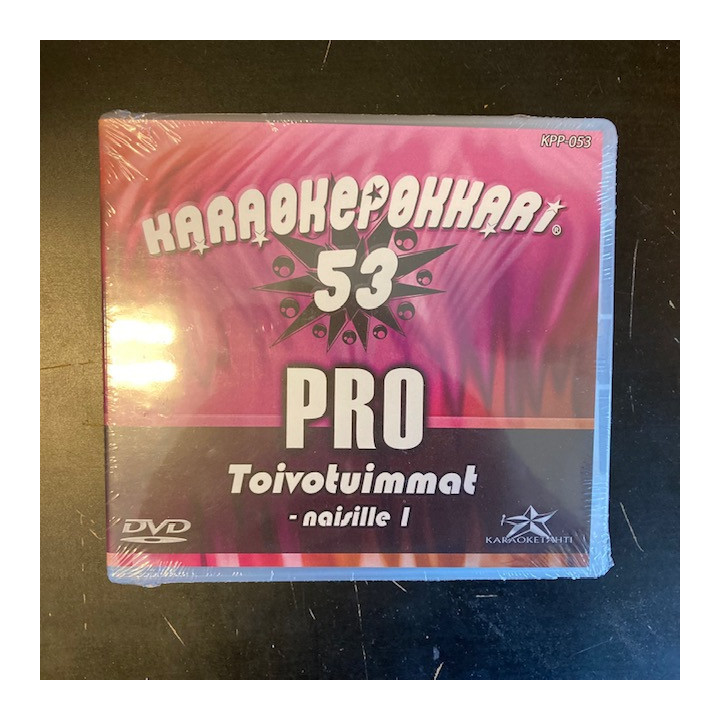 Karaokepokkari Pro 53 - Toivotuimmat naisille 1 DVD (avaamaton) -karaoke-