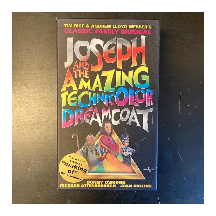 Joseph And The Amazing Technicolor Dreamcoat VHS (VG+/VG+) -musikaali- (ei suomenkielistä tekstitystä)