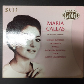Maria Callas - This Is Gold 3CD (M-/VG-VG+) -klassinen-