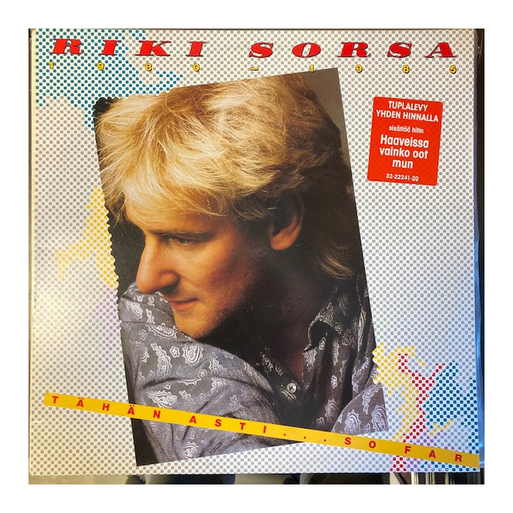 Riki Sorsa - 1980-1985 (Tähän asti ... So Far) 2LP (VG+/M-) -pop rock-
