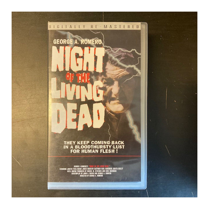 Night Of The Living Dead VHS (VG+/M-) -kauhu-