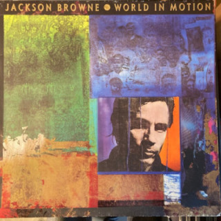 Jackson Browne - World In Motion LP (VG+-M-/VG+) -soft rock-