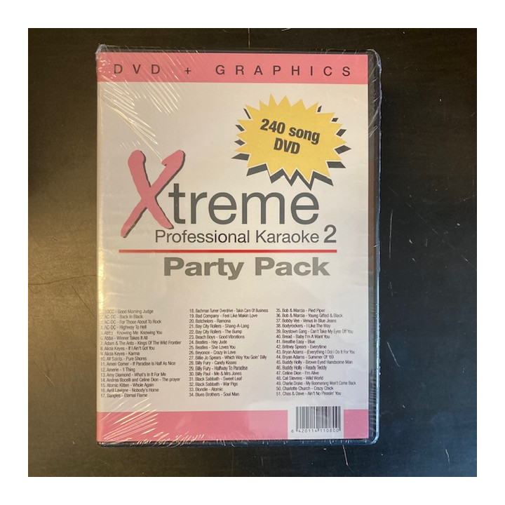 Xtreme Professional Karaoke Party Pack 2 DVD (avaamaton) -karaoke-