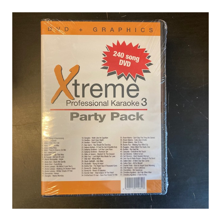 Xtreme Professional Karaoke Party Pack 3 DVD (avaamaton) -karaoke-
