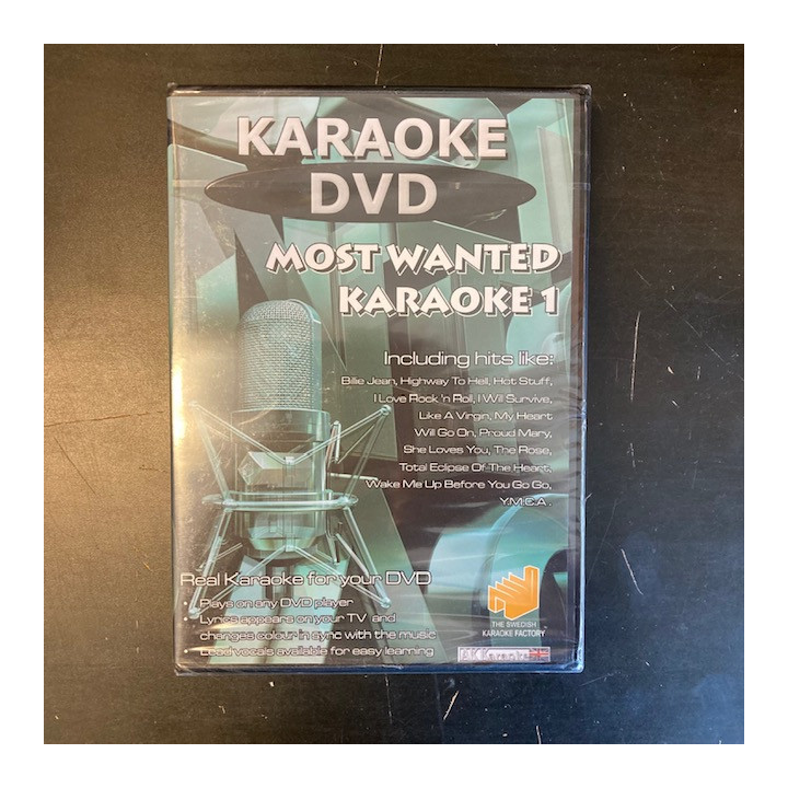 Swedish Karaoke Factory - Most Wanted Karaoke 1 DVD (avaamaton) -karaoke-