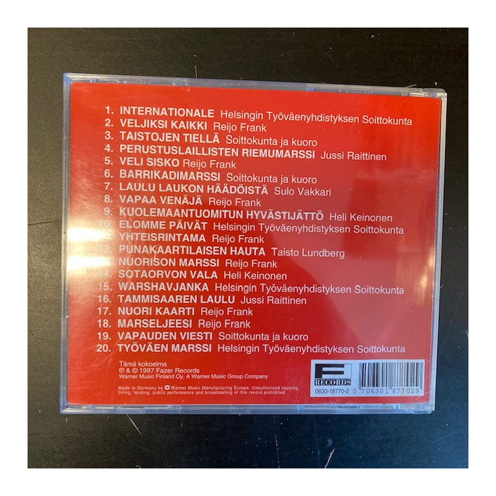 V/A - Veljiksi kaikki (työväen lauluja) (1.painos/1997) CD (VG+/VG)