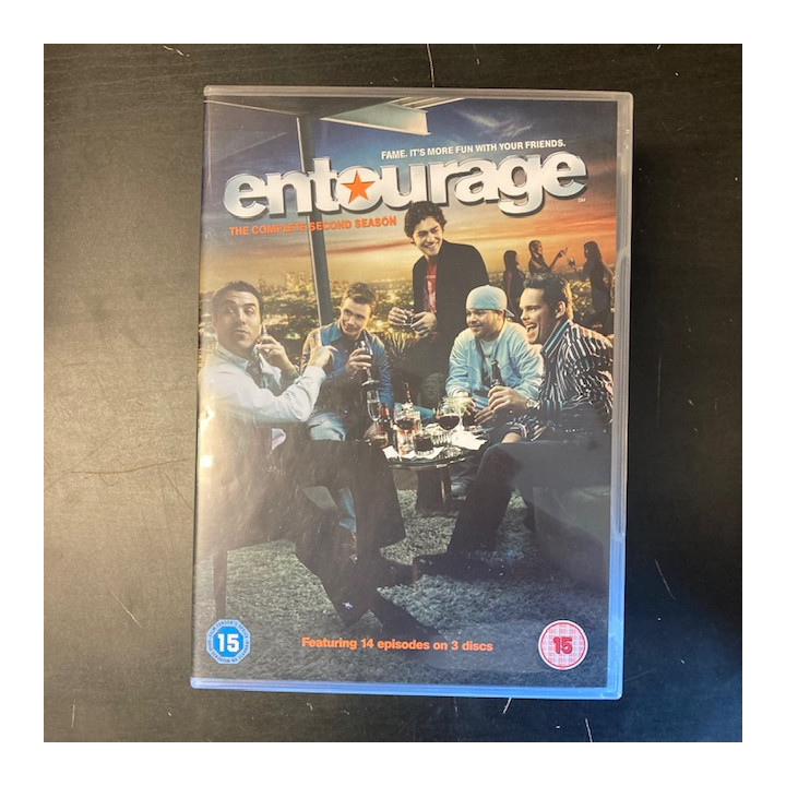 Entourage - Kausi 2 3DVD (VG+/M-) -tv-sarja-