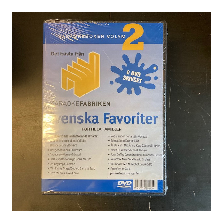 Svenska Karaokefabriken - Karaokeboxen Volym 2 6DVD (avaamaton) -karaoke-