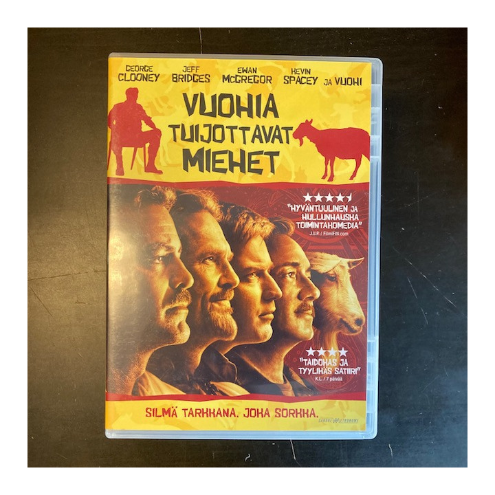 Vuohia tuijottavat miehet DVD (VG+/M-) -komedia-