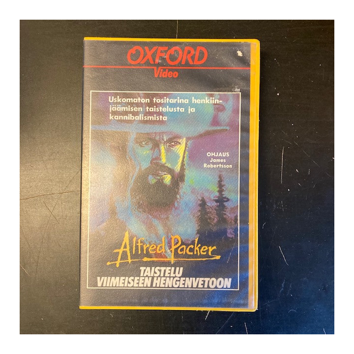 Alfred Packer VHS (VG+/VG+) -seikkailu/draama-
